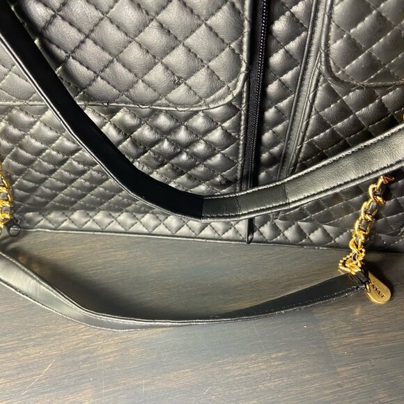 Vintage Evan-Picone Quilted Black Chain Strap Tote - NWOT - Picture 16 of 16